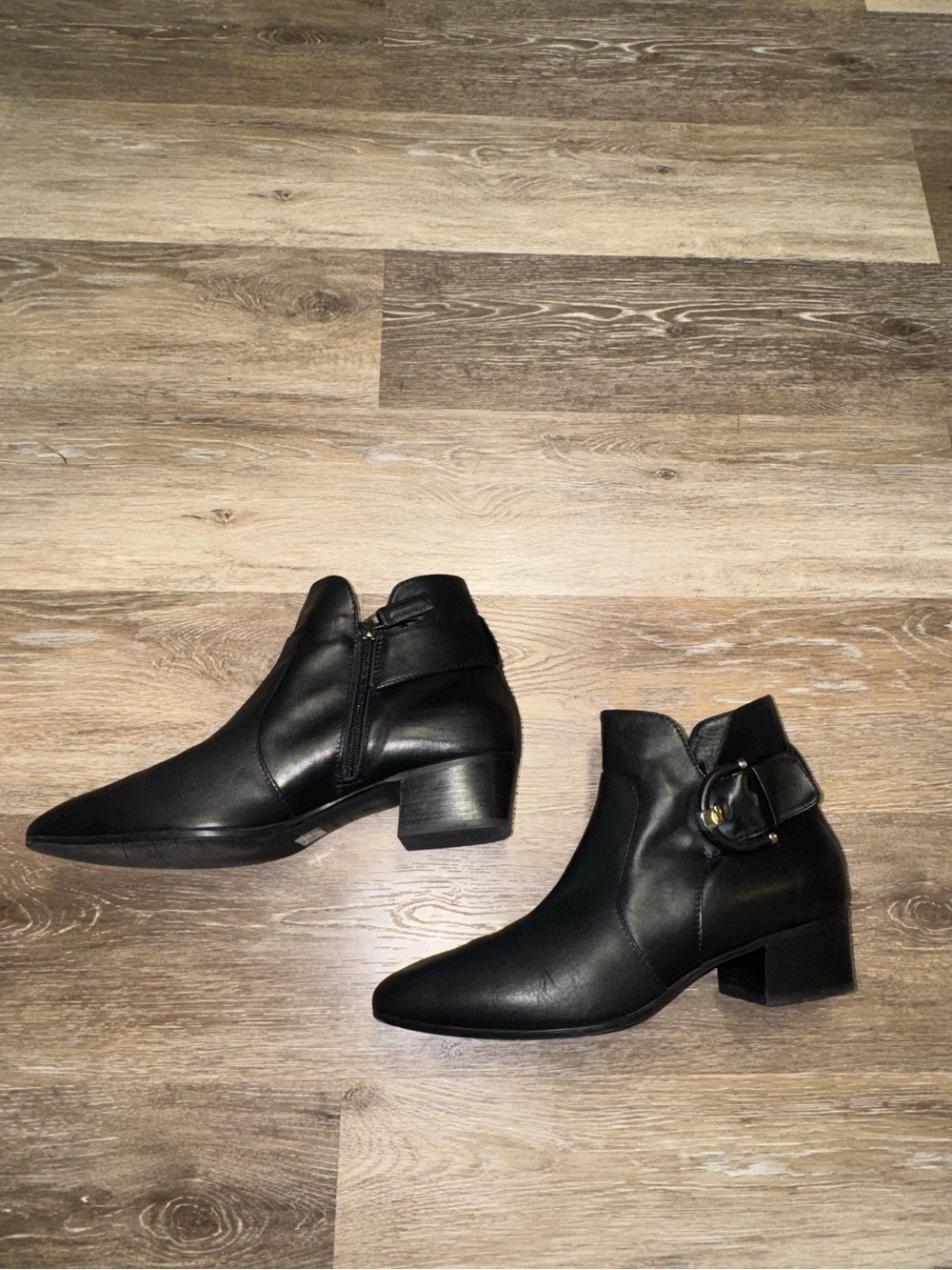 AQUATALIA Black Leather Weatherproof Chelsea Boots - Picture 3 of 15